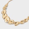 Etched Leaf Necklace - A New Day™ Gold - 4 of 4