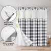 Americanflat 72x75 Hookless Shower Curtain - Gray Plaid Shower Curtain with Sheer Panel, Snap-In Liner, and Grommets - 100% Polyester - 4 of 4