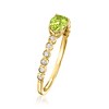 RS Pure by Ross-Simons 0.50 Carat Peridot Ring With .10 ct. t.w. Diamonds in 14kt Yellow Gold - 3 of 4