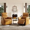 360° Swivel Leather Recliner Chair, Power Nursery Rocking Chair, Recliner Chair with Lumbar Support, USB Port & Footrest, for Living Room, Brown - 3 of 4