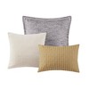 Gracie Mills Innis Chenille Jacquard Striped Comforter Set with Euro Shams and Decorative Pillows - 4 of 4