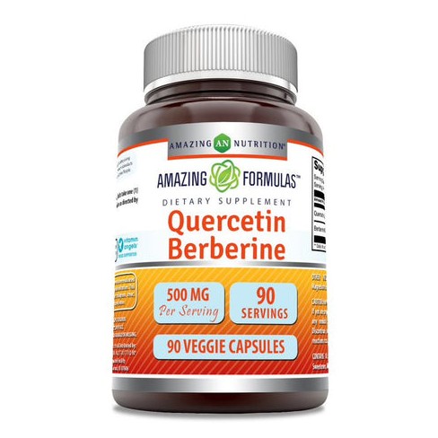 Amazing Formulas Berberine Quercetin 500 Mg  90 Veggie Capsules - image 1 of 1