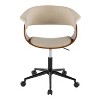Lyngins Modern Mid Century Wood Office Swivel Desk Chair,Thick Cushion Adjustable Tesk Chair for Office,Study,Studio - 2 of 4