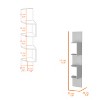 Rosebud Corner Floating Shelf: Modern Full-Wall 4-Shelf Unit - 3 of 4