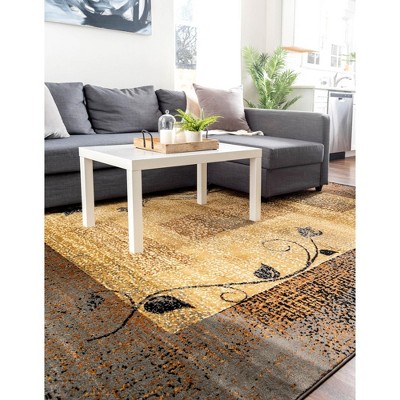 Handmade Braided Abstract 8' x 10' Gray Synthetic Rug