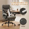 Ergonomic Office Gaming Chair - 350Lb Capacity, 90°-135° Recline, Adjustable Height & Lumbar Support, PU Leather, 360° Wheels - 4 of 4