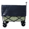 YONWAY 440lbs Collapsible Foldable Utility Wagon Cart,With Strapping System,3pcs plastic Liner Bag For Camping Shopping Sports Gardening Fishing - 4 of 4