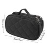 Unique Bargains Travel Double LayerMakeup Bag Makeup Brush Holder Portable Makeup Organizer Bag Cosmetics Storage Bag Waterproof Black 1 Pcs - 4 of 4