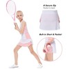 Girls Tennis Dress Golf 2 Piece Outfit Sleeveless Ruffle Skirts with Built-in Shorts Pockets School Sports Activewear - 3 of 4