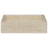 vidaXL Sink Cream 15.7"x15.7"x3.9" Marble - 3 of 4