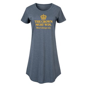 Women's - Instant Message - The Crown Must Win Graphic T-shirt Dress - 1 of 4