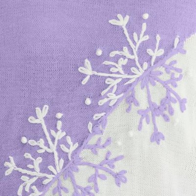soft iris snowflake embroidery