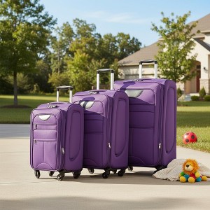 Merax Expandable Softside Luggage 3-Piece Spinner Set with TSA Lock - 1 of 4