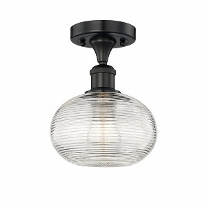 Ithaca - 1 Light Semi-Flush Mount In Industrial Style-8.38 Inches Tall and 8 Inches Wide - 1 of 1