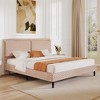 Christopher Knight Home Cassandra Modern Plush Upholstered Bed with Headboard - 2 of 4