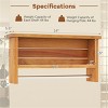 Angel Sar Wood Wall-Mounted Storage Shelf with Towel Bar, Floating Bathroom Kitchen Shelf, Teak Wood, Modern Decorative Storage Organizer - 3 of 4