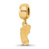 Black Bow Jewelry 14k Yellow Gold Plated Sterling Silver North Carolina Tar Heels NCAA Bead Charm - 4 of 4