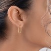 SHINE by Sterling Forever Sterling Silver Linear Hoop Earrings - 2 of 3