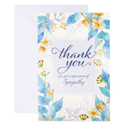 Pipilo Press 48 Pack Thank You for Your Sympathy Cards with Envelopes (4 x 6 In)