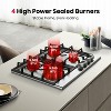 GASLAND GH60SF 24-Inch 4-Burner Built-in Gas Cooktop wtih Griddle, ETL,  NG/LPG Convertible, Stainless Steel - 4 of 4