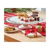 tag Farmhouse Christmas White with Red Holly Stoneware Pedestal Cake Plate 14.0" - 3 of 4