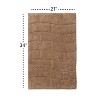 Knightsbridge Stylish And Comfortable All Season Traditional New Tile Design Cotton Bath Rug 21" X 34" Natural - 3 of 4