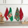 John Ritzenthaler Co. 100% Cotton Kitchen Towels Cookie House Absorbent Dish Towels for Drying & Cleaning Soft & Durable (Set of 4) - 3 of 4