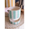 Clay Planters with Striped Details and Trays 10.5”Tall – Set of 3 by Kalalou - 4 of 4