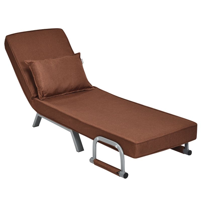 Tangkula Sofa Bed Folding Arm Chair Sleeper 5 Position Recliner Full Padded Lounger Couch, 5 of 7