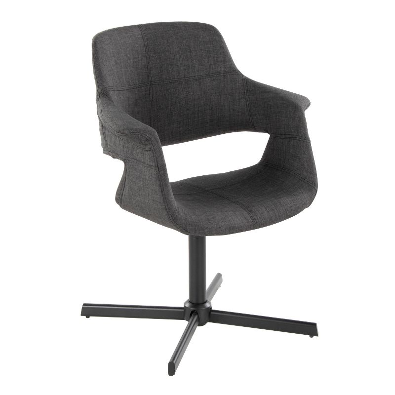 Vintage Flair Swivel Accent Chair Black/Charcoal - LumiSource, 1 of 10