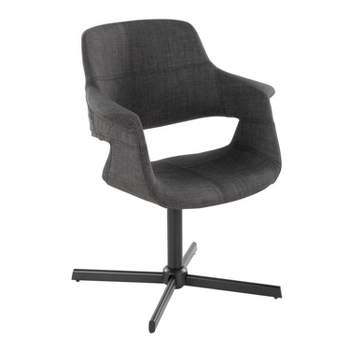 Vintage Flair Swivel Accent Chair Black/Charcoal - LumiSource