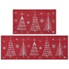 Kitchen Rug and Mat Washable Christmas Holiday Decorative Runner Rugs Xmas Tree & Snowflakes Floor Mats, 17"x29" + 17"x47" - 3 of 4