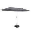 Ainfox 13ft Outdoor Patio Umbrella With Umbrella Base Double-sided Deck Pool Umbrella with 1.5 Inch Pole, Fade Resistant  for Porch, Market, Backyard - 4 of 4