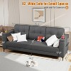 83" Modern Sofa 3 Seater, with Storage Armrests, Side Pockets, Cup Holders, Comfortable Plush Deep Cushion Sofa - 2 of 4