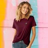 Dalix Sorcerer Frog Embroidered Cotton Relaxed Short Sleeve Tee T Shirt Womens - 2 of 4