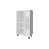 TOAOTBNBO 4 Tier Small Bookshelves, Home Office Bookcase with Storage Cabinet Industrial Floor Standing Book Shelf - 4 of 4