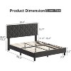 Platform Bed Frame with Upholstered Headboard and Wooden Slats Support, Upholstered Mattress Foundation/No Box Spring Needed/Easy Assembly - 2 of 4