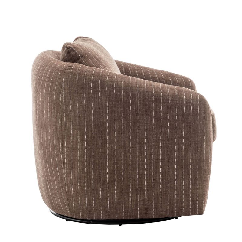 Modern Cozy Barrel Swivel Chair - WOVENBYRD, 5 of 11