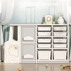 SEVOBAL Utility Storage Cabinets Practical Child Toy Storage for Organizing Toys, Books and Clothes to Keep Rooms Tidy, Beige, 12.6"*57.09"*36.22" - 4 of 4