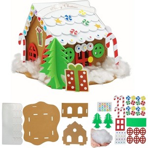 4E's Novelty Foam Gingerbread House Craft Kit (1 Pack) for Kids with Foam Stickers, Build & DIY Christmas Crafts for Kids & Toddlers - 1 of 4