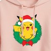 Women's - Pokémon - Pikachu Lights Wreath Cropped Graphic Hoodie - 2 of 3