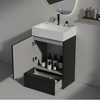 NicBex 20" Modern Matte Finish Bathroom Vanity Cabinet with Ceramic Sink,Freestanding Cabinet with Soft Close Doors,1.38"Pre-drilled Faucet - 2 of 4
