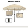 Clihome 9 Ft.Outdoor Patio Bohemian Fringed Umbrella with Crank Lift,UV Resistance,Waterproof and Fade-Resistant Canopy,Without Base - 4 of 4