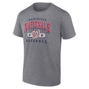 MLB Washington Nationals Men's Gray Bi-Blend Short Sleeve T-Shirt - 1 of 3