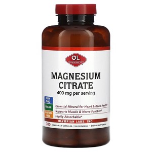 Olympian Labs Magnesium Citrate, 400 mg, 300 Vegetarian Capsules (133 mg per Capsule) - 1 of 2