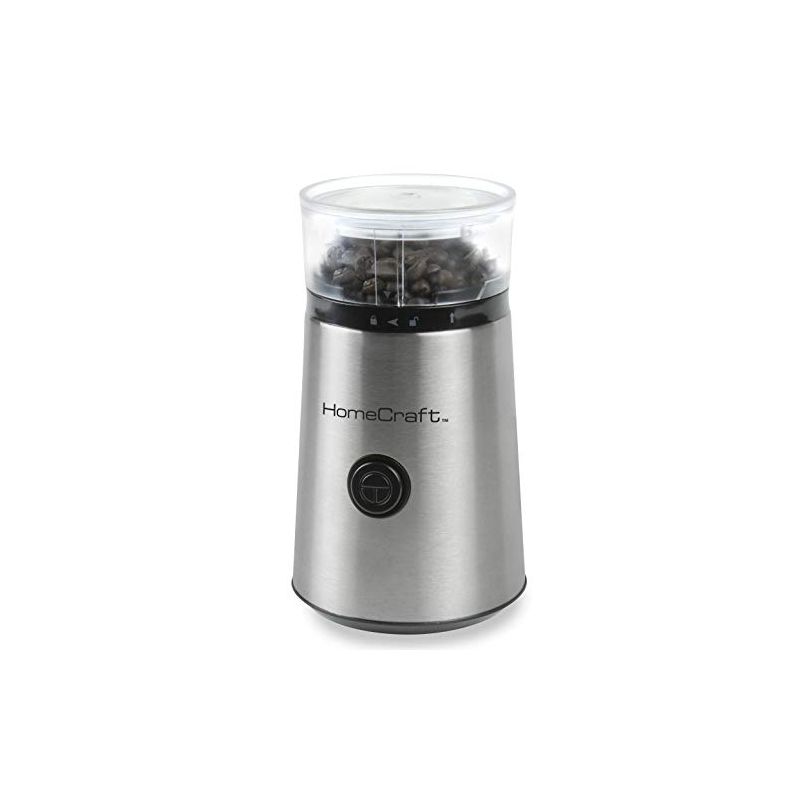 HomeCraft HCCG1SS Grinder Mill with Large 12 Cup Capacity, One Touch Operation, Stainless steel, 1 of 7
