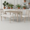 6-Piece Retro Dining Set with Rectangular Wooden Table, 4 Upholstered Chairs & Bench, Mid-Century Kitchen Furniture for Dining Room or Kitchen - 4 of 4