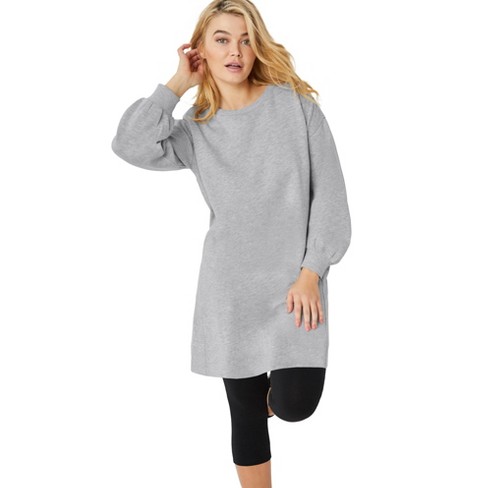 Ellos Women s Plus Size Blouson Sleeve Sweatshirt Tunic Dress 22