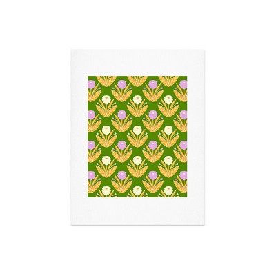 Deny Designs Maritza Lisa Happy White and Purple Dahlias Art Print