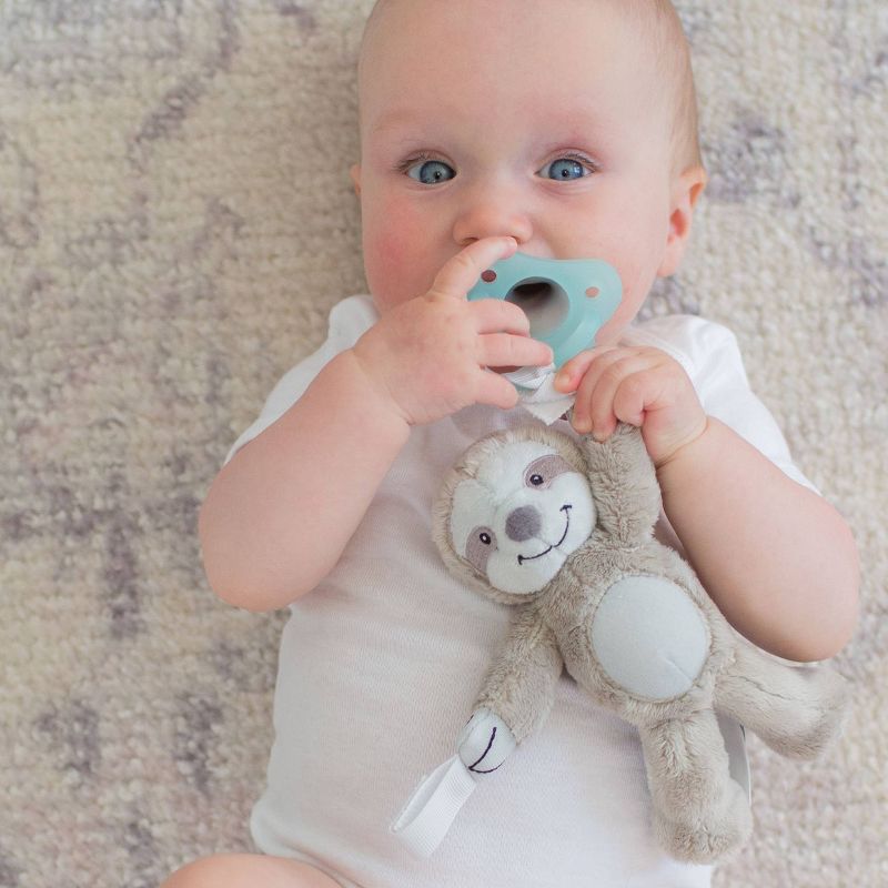 Dr. Brown&#39;s Lovey Pacifier &#38; Teether Holder with HappyPaci 100% Silicone Pacifier - Sloth, 6 of 13